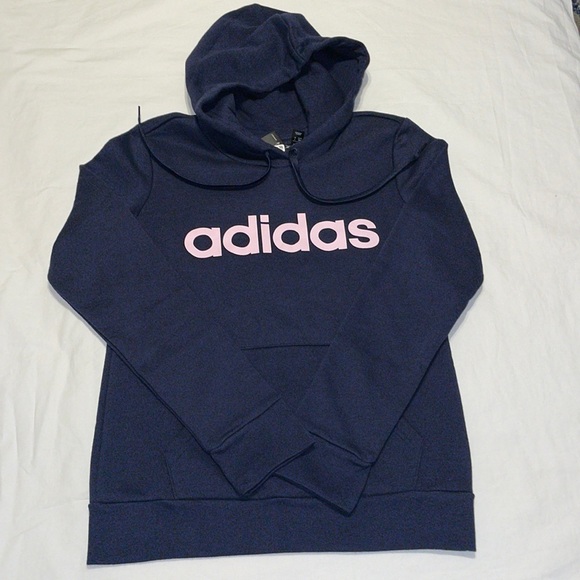 NWT- Adidas Essential Womens Linear Pull Over Hoodie Size XS - Picture 1 of 5